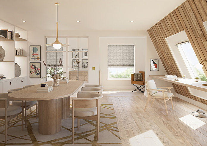 Rainfall, Cream - Twist&Fit Roman Blind - Image 8